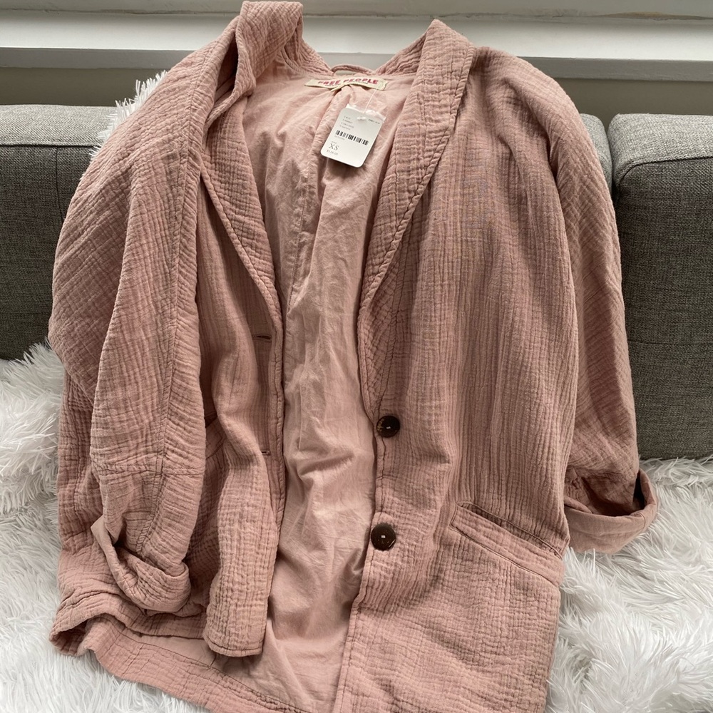 Free people pink duster